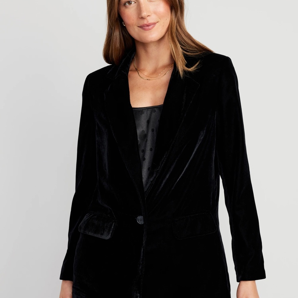 Old Navy Black Velvet Blazer